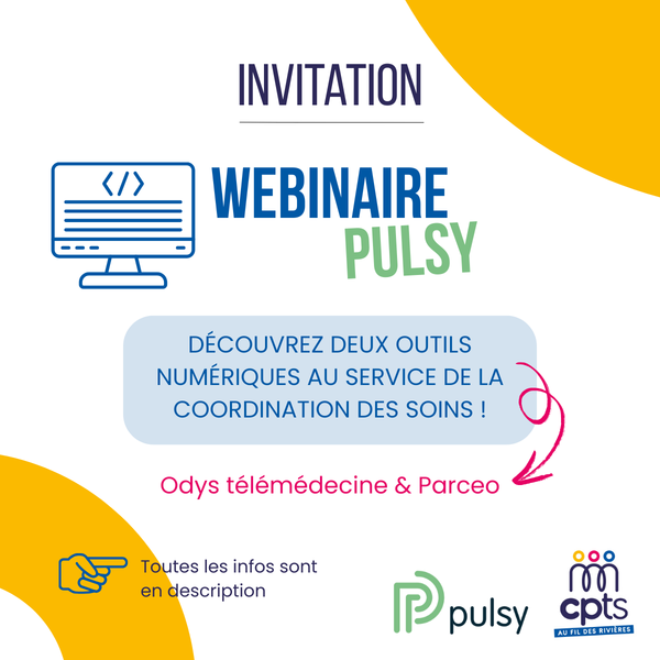 Découvrez deux outils numériques, Odys télémédecine & Parcéo, au service de la coordination des soins ! - 13 à 14h