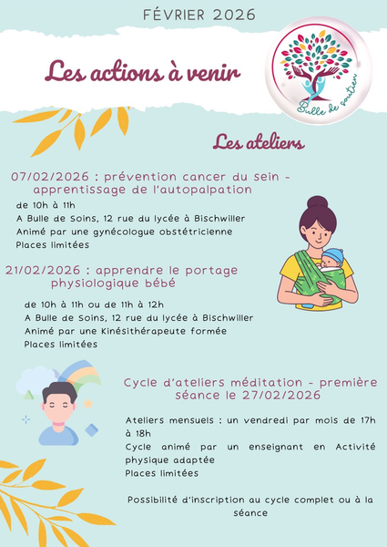 Bulle de soutien - Atelier prévention cancer du sein : auto-palpation