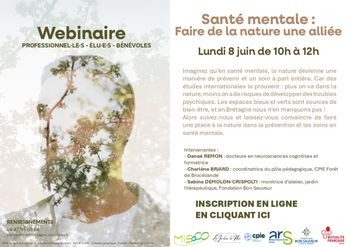 Webinaire santé mentale : faire de la nature une alliée 