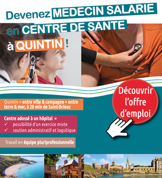 Devenez Médecin Salarié en centre de santé à Quintin