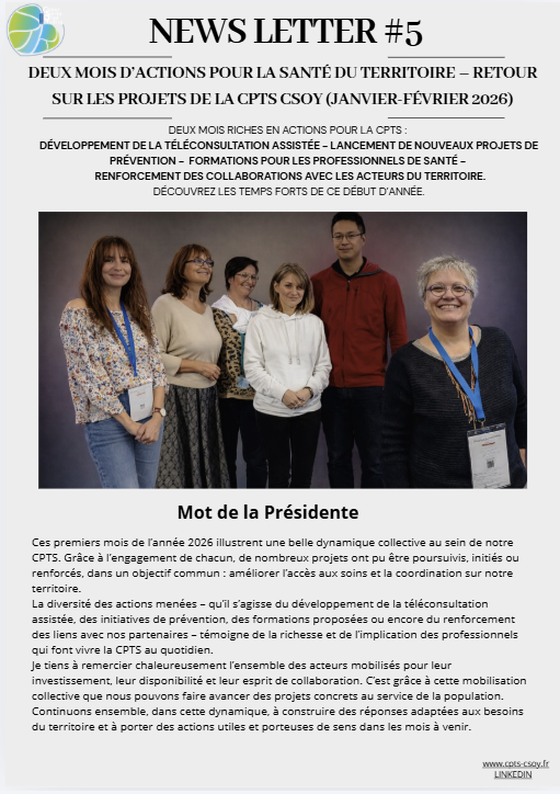 Newsletter CPTS Cœur Santé Orge Yvette – Janvier & Février 2026