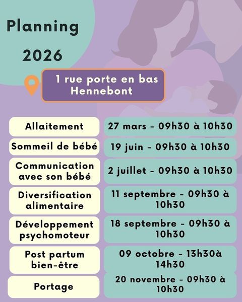 Le prochain atelier destiné aux jeunes parents sera consacré à la diversification alimentaire, RDV le 11 septembre à 09h30