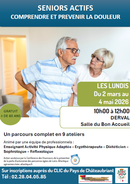 TOUS PUBLIC | CLIC : ateliers "comprendre et prévenir la douleur" 